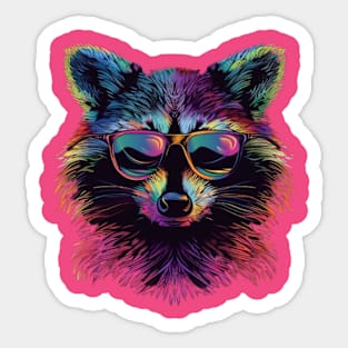 Masked Bandit with Specs: The City's Cunning Critter! Sticker